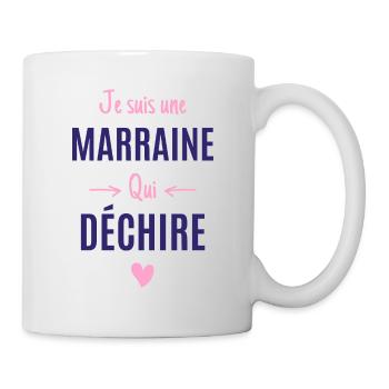 Marraine cadeau humour marraine qui déchire - Mug blanc - blanc - Droite