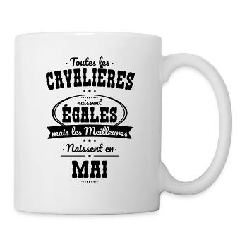 Cavalières égales meilleures naissent en Mai - Mug blanc - blanc - Droite