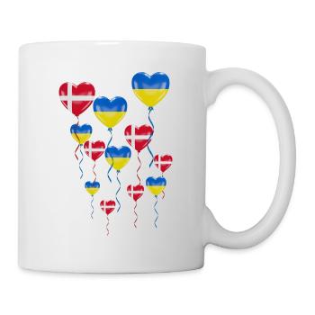 Danemark Solidarité et cœur pour l’Ukraine - Mug blanc - blanc - Droite