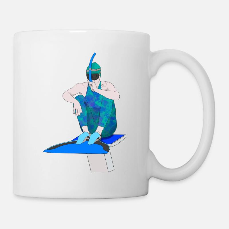 Flossenschwimmen - Tasse - Weiß