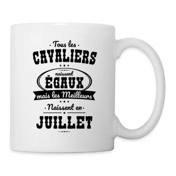 Cavaliers égaux meilleurs naissent en Juillet - Mug blanc - blanc - Droite