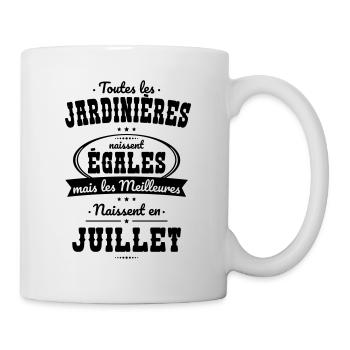 Jardinières égales meilleures naissent en Juillet - Mug blanc - blanc - Droite