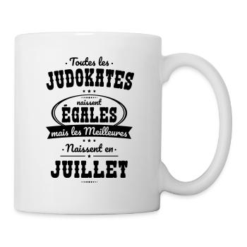 Judokates égales meilleures naissent en Juillet - Mug blanc - blanc - Droite