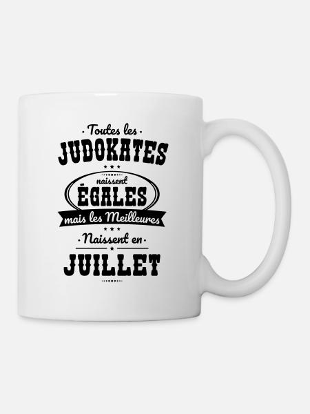 Judokates égales meilleures naissent en Juillet - Mug blanc - blanc