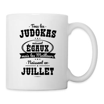 Judokas égaux meilleurs naissent en Juillet - Mug blanc - blanc - Droite