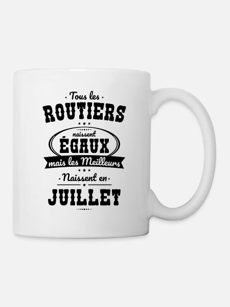 Routiers égaux meilleurs naissent en Juillet - Mug blanc - blanc