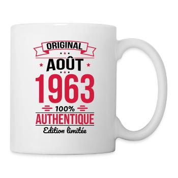 Anniversaire 60 ans - Original - Août 1963 - Mug blanc - blanc - Droite