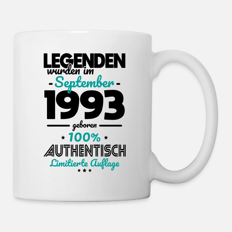30. Geburtstag - Legenden wurden im September 1993 - Tasse - Weiß