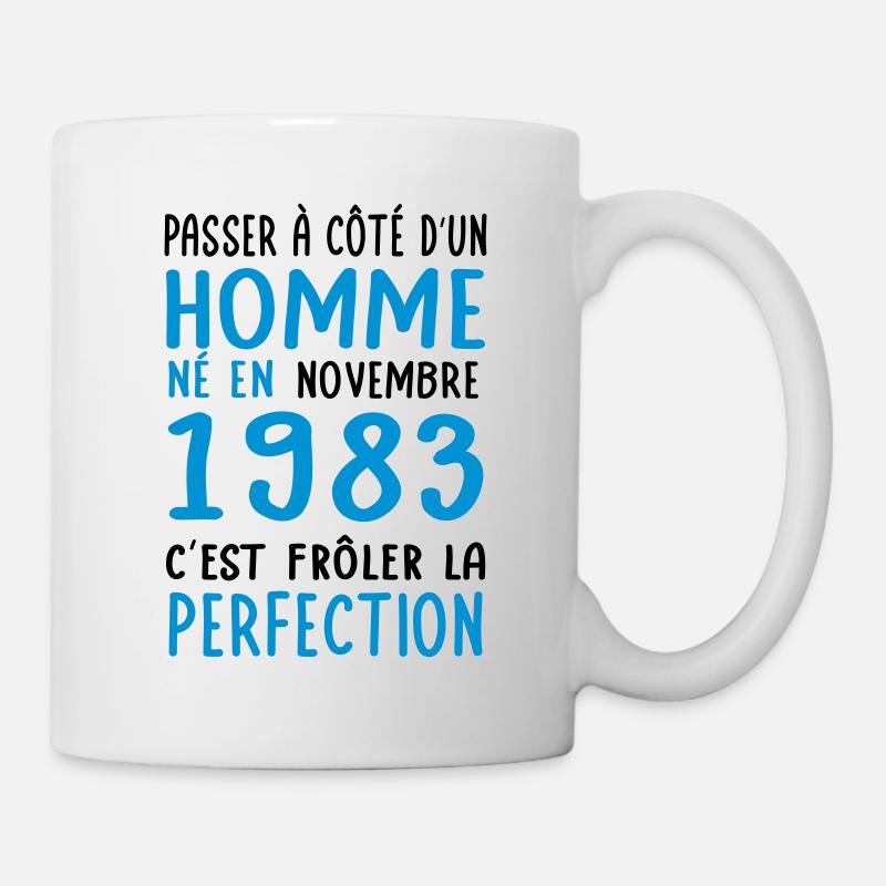Anniversaire 40 ans - Né en Novembre 1983 - Mug blanc - blanc