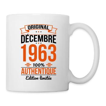 Anniversaire 60 ans - Original - Décembre 1963 - Mug blanc - blanc - Droite