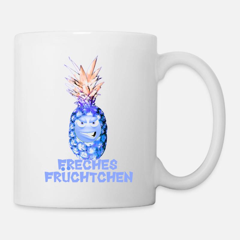 Freches Früchtchen, Ananas,Obst - Tasse - Weiß