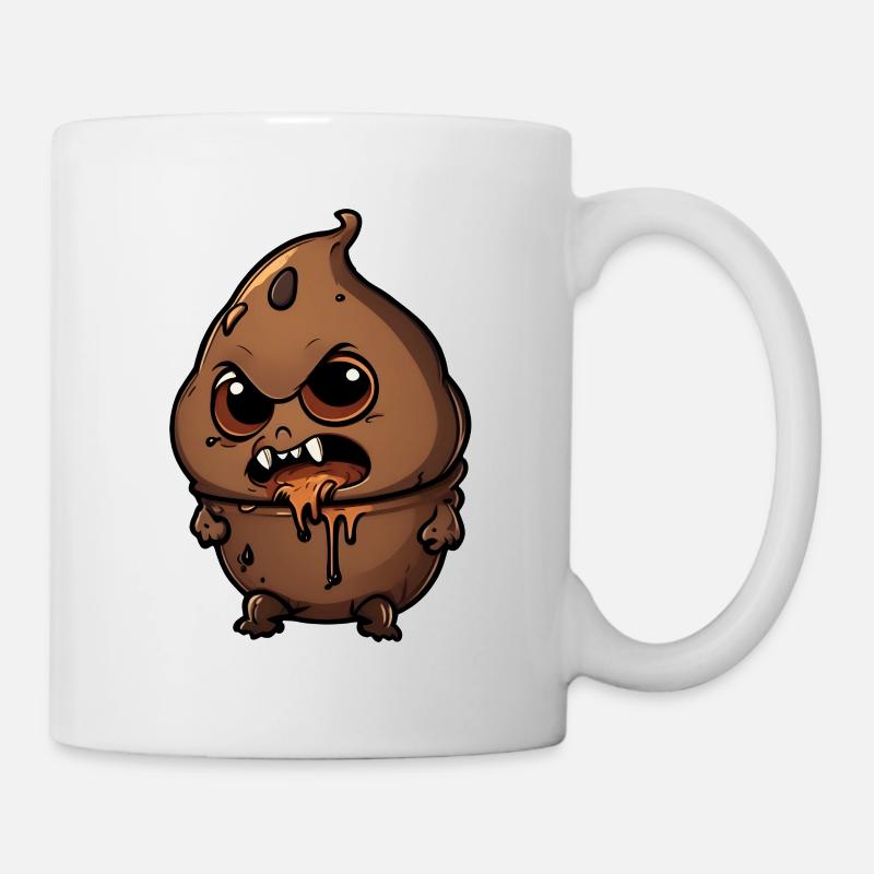 Funny Halloween Monster Poop Pile - Mug - white