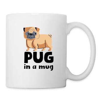 Pug in a mug - Tasse - Weiß - Rechts