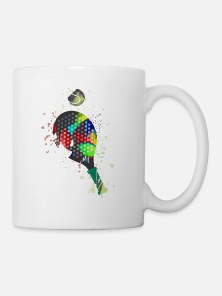 Padel Tennis, Tennis, Graffiti - Tasse - Weiß