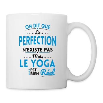 La Perfection n'existe pas le Yoga est bien Réel - Mug blanc - blanc - Droite
