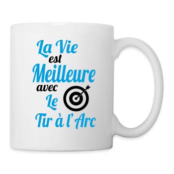 La vie est meilleure avec le tir à l'arc - Cadeau - Mug blanc - blanc - Droite