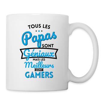 Papas sont géniaux mais les meilleurs sont Gamers - Mug blanc - blanc - Droite