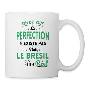 La Perfection n'existe pas le Brésil est bien Réel - Mug blanc - blanc - Droite