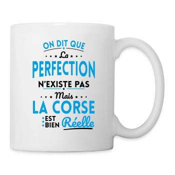 La Perfection n'existe pas la Corse est Réelle - Mug blanc - blanc - Droite