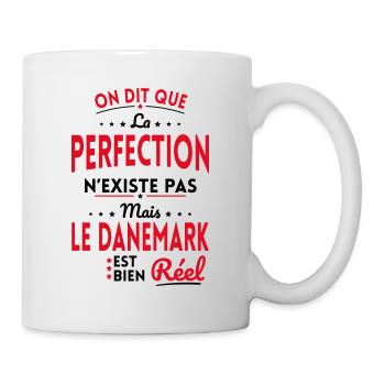 Perfection n'existe pas le Danemark est bien Réel - Mug blanc - blanc - Droite