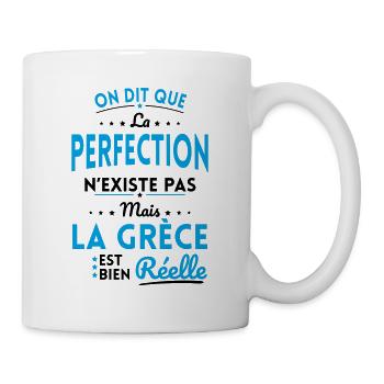 Perfection n'existe pas le Grèce est bien Réelle - Mug blanc - blanc - Droite