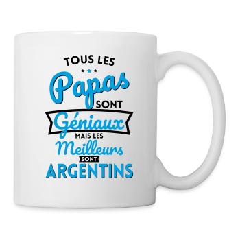 Papas géniaux mais les meilleurs sont Argentins - Mug blanc - blanc - Droite
