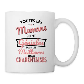 Mamans géniales les meilleures sont Charentaises - Mug blanc - blanc - Droite