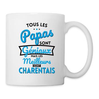 Papas géniaux mais les meilleurs sont Charentais - Mug blanc - blanc - Droite