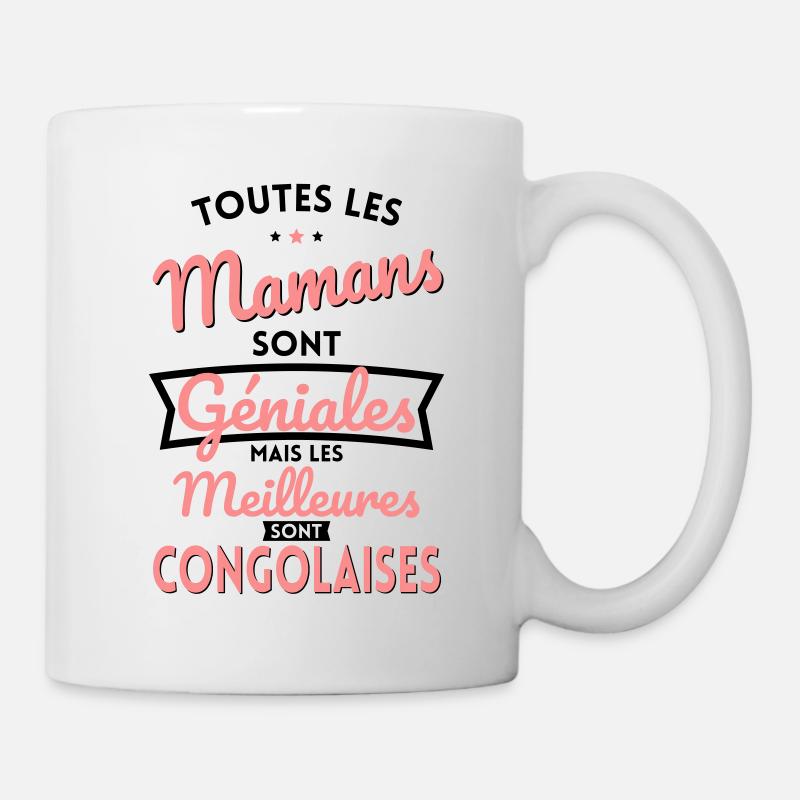Mamans géniales les meilleures sont Congolaises - Mug blanc - blanc
