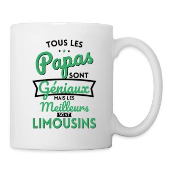Papas géniaux mais les meilleurs sont Limousins - Mug blanc - blanc - Droite