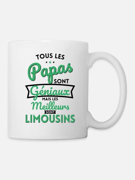 Papas géniaux mais les meilleurs sont Limousins - Mug blanc - blanc