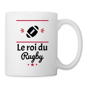 le roi du rugby, idée cadeau rugbyman, rugbymen - Mug blanc - blanc - Droite