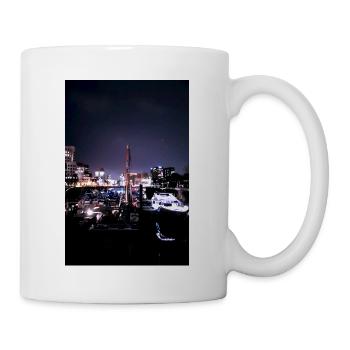 Hafen,medienhafen, Düsseldorf,skyline,Poster - Mug blanc - blanc - Droite