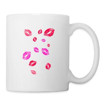 Embrasser la bouche, baisers, baiser, lèvres - Mug blanc - blanc - Droite