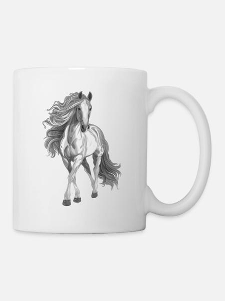 Pferd - Tasse - Weiß