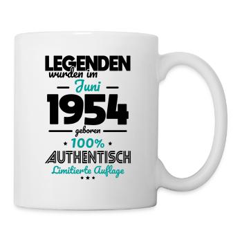 70e anniversaire - Les légendes sont nées en juin 1954 - Mug blanc - blanc - Droite
