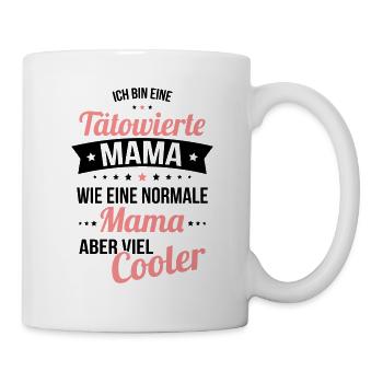Tattooed mom much cooler like a normal mom - Mug - white - Right