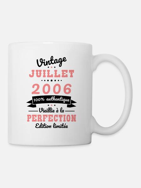 Anniversaire 18 ans - Vintage - Juillet 2006 - Mug blanc - blanc