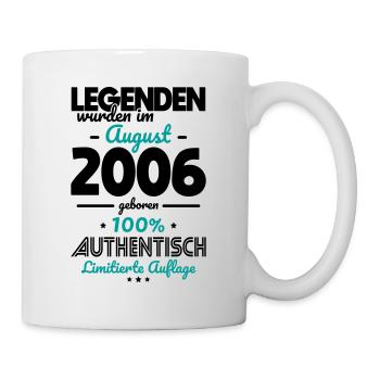 18e anniversaire - Les légendes ont été annoncées en août 2006 - Mug blanc - blanc - Droite