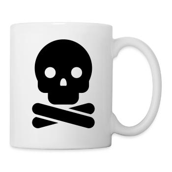 Crâne Crâne Crâne de pirate - Mug blanc - blanc - Droite