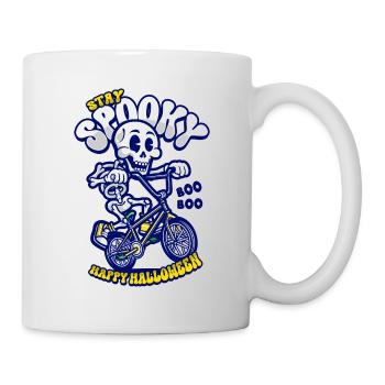 Halloween Skeleton Rides Bmx Bike - Mug - white - Right