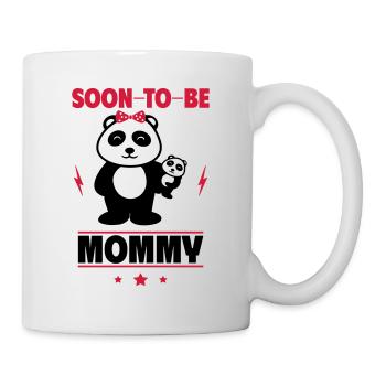 Panda Bald Mama Schwangerschaft - Tasse - Weiß - Rechts