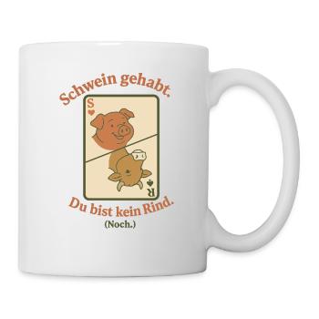 Cochon, tu n’es pas une vache. Encore. - Mug blanc - blanc - Droite