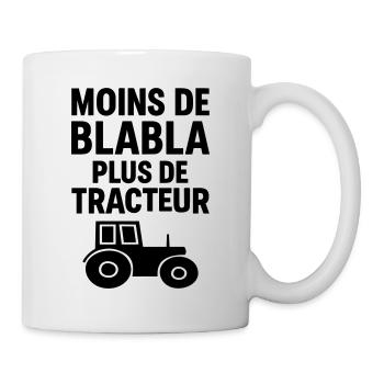 Farmer tractor Less blah blah - Mug - white - Right
