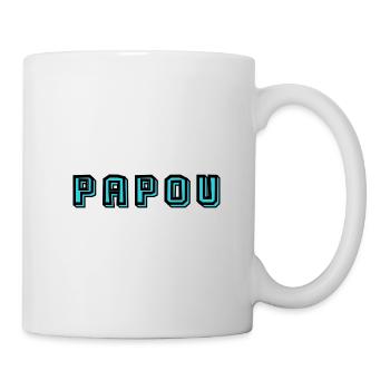 PAPOU. PAPA. FÊTE DES PÈRES. BONNE FÊTE PAPA - Mug blanc - blanc - Droite
