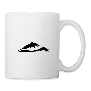 Berge Umriss - Tasse - Weiß - Rechts