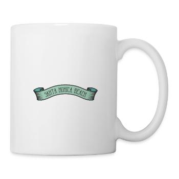 Santa Monica Beach Banner - Tasse - Weiß - Rechts