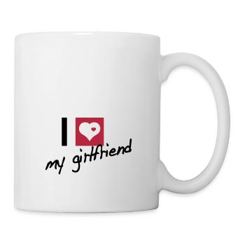 i love my girlfriend - Mug blanc - blanc - Droite