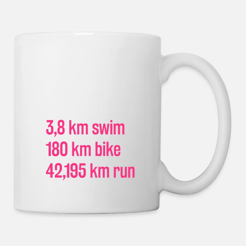 Triathlon long distance lettering - Mug - white