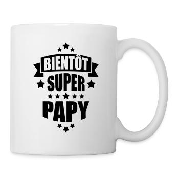 bientôt super papy - Mug blanc - blanc - Droite